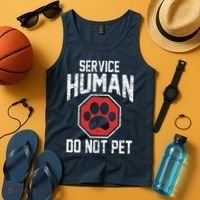 Dog Service Human Do Not Pet Tank Top thumb 4
