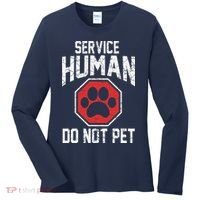 Dog Service Human Do Not Pet Women's Long Sleeve Shirt thumb 0