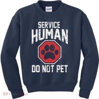 Dog Service Human Do Not Pet Kids Sweatshirt thumb 0