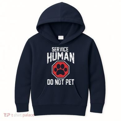 Dog Service Human Do Not Pet Kids Hoodie