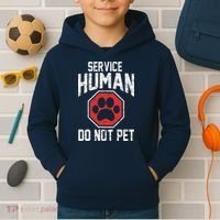Dog Service Human Do Not Pet Kids Hoodie thumb 2