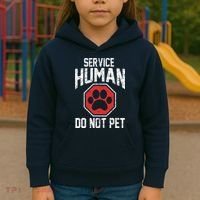 Dog Service Human Do Not Pet Kids Hoodie thumb 3