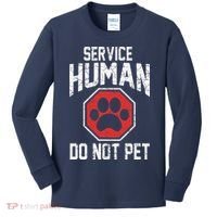 Dog Service Human Do Not Pet Kids Long Sleeve Shirt thumb 0