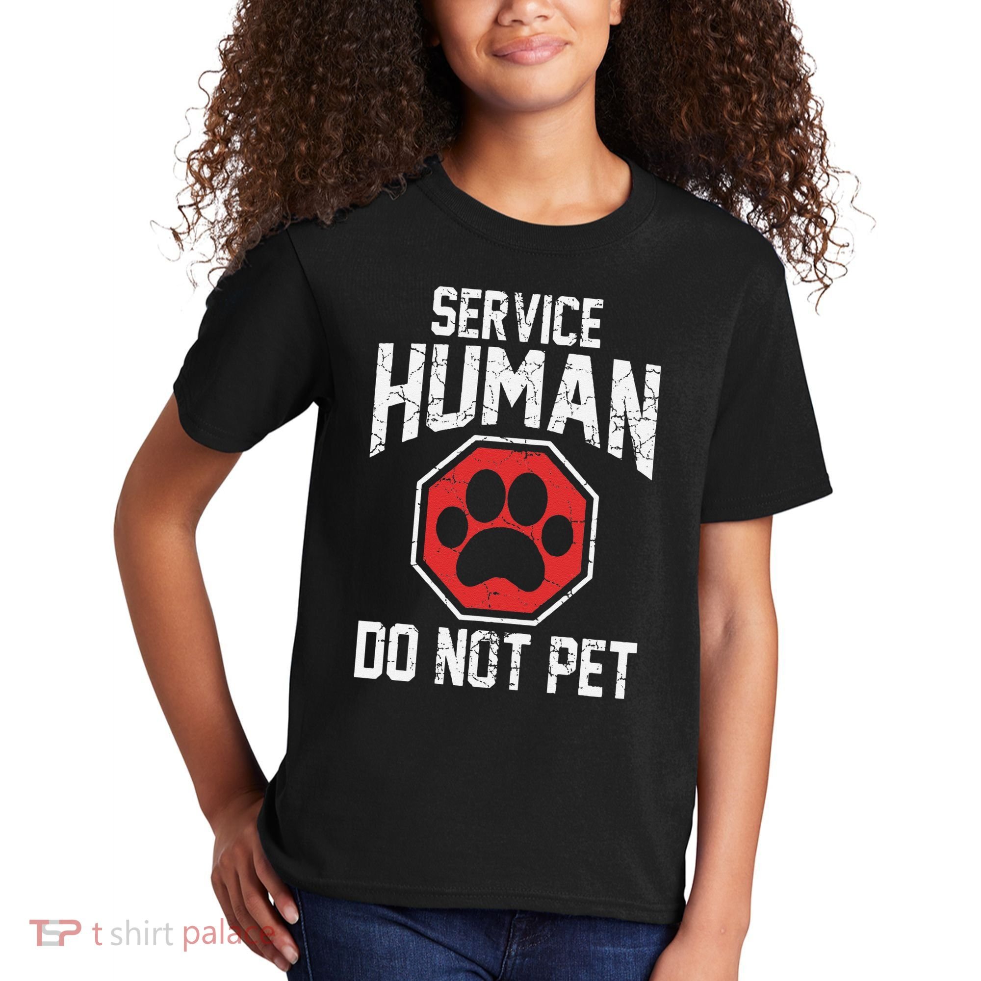 Dog Service Human Do Not Pet Kids T-Shirt