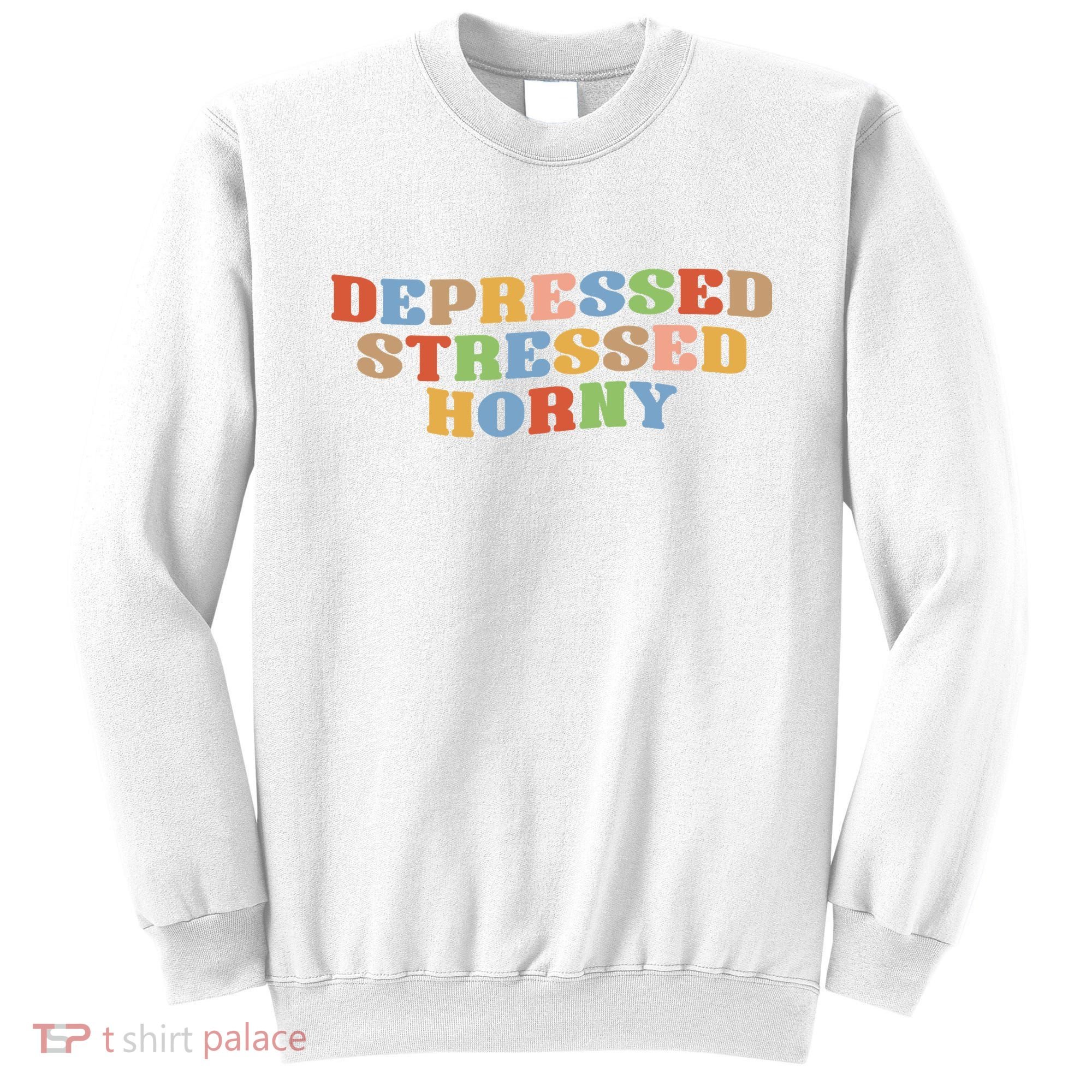 Depressed Stressed Horny Sweatshirt