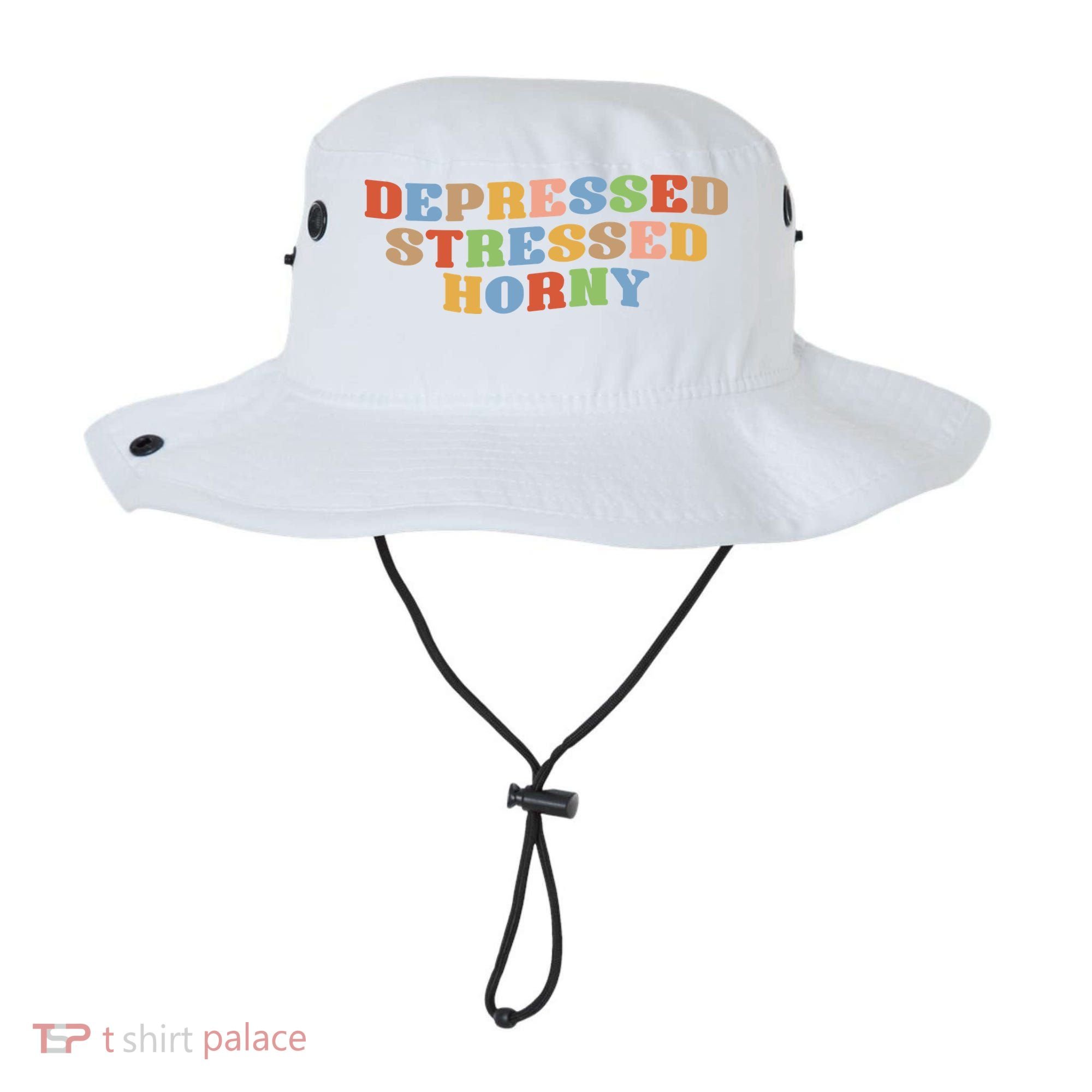 Depressed Stressed Horny Bucket Hat