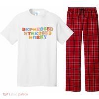 Depressed Stressed Horny Pajama Set thumb 0