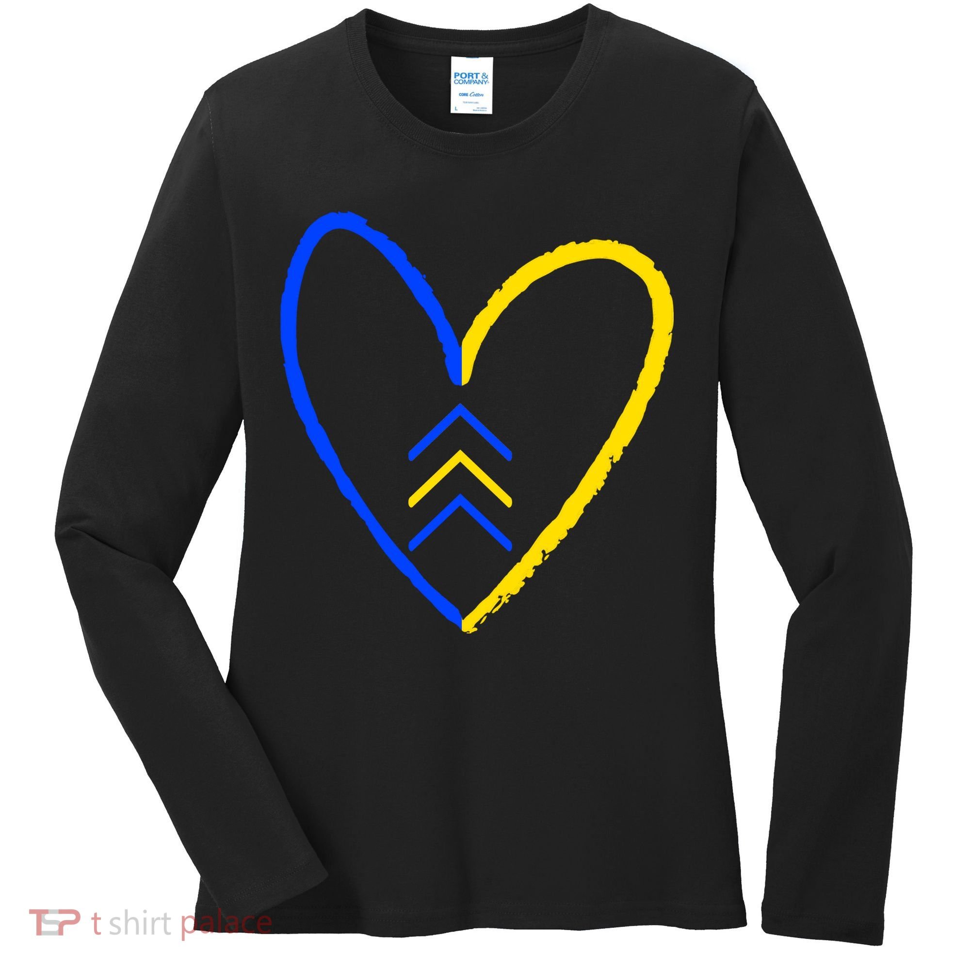 Down Syndrome Heart Arrow Women's Long Sleeve Shirt