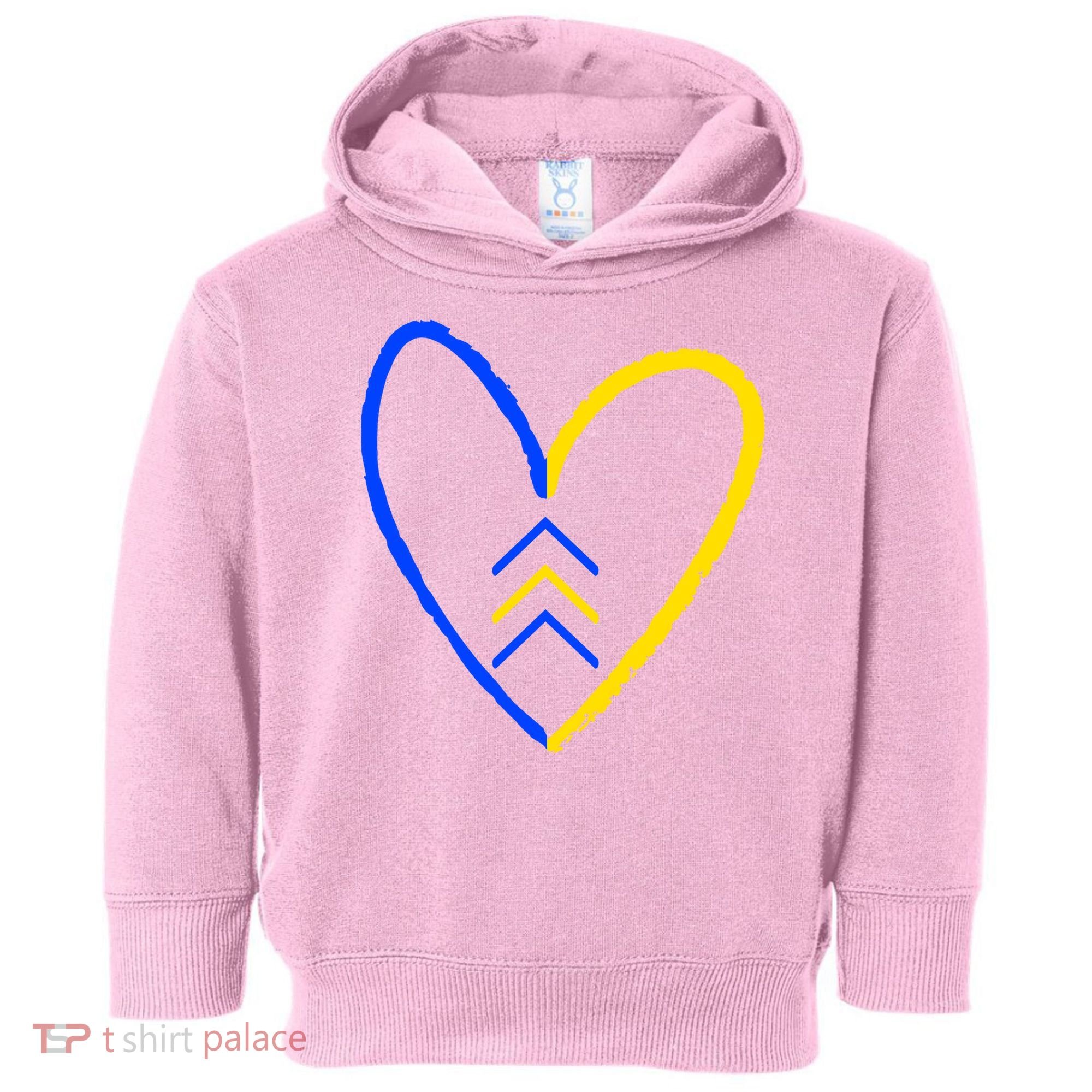 Down Syndrome Heart Arrow Toddler Hoodie