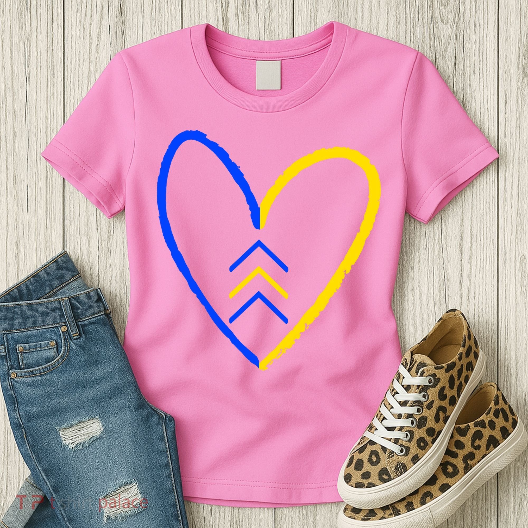 Down Syndrome Heart Arrow Women's T-Shirt