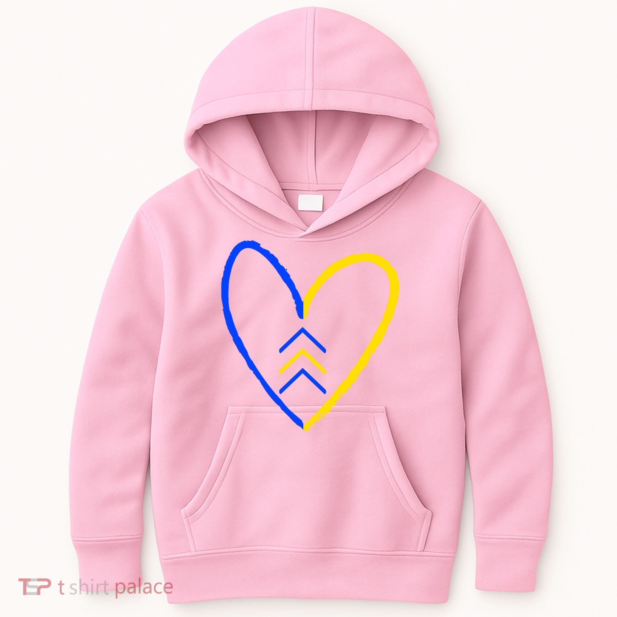 Down Syndrome Heart Arrow Kids Hoodie