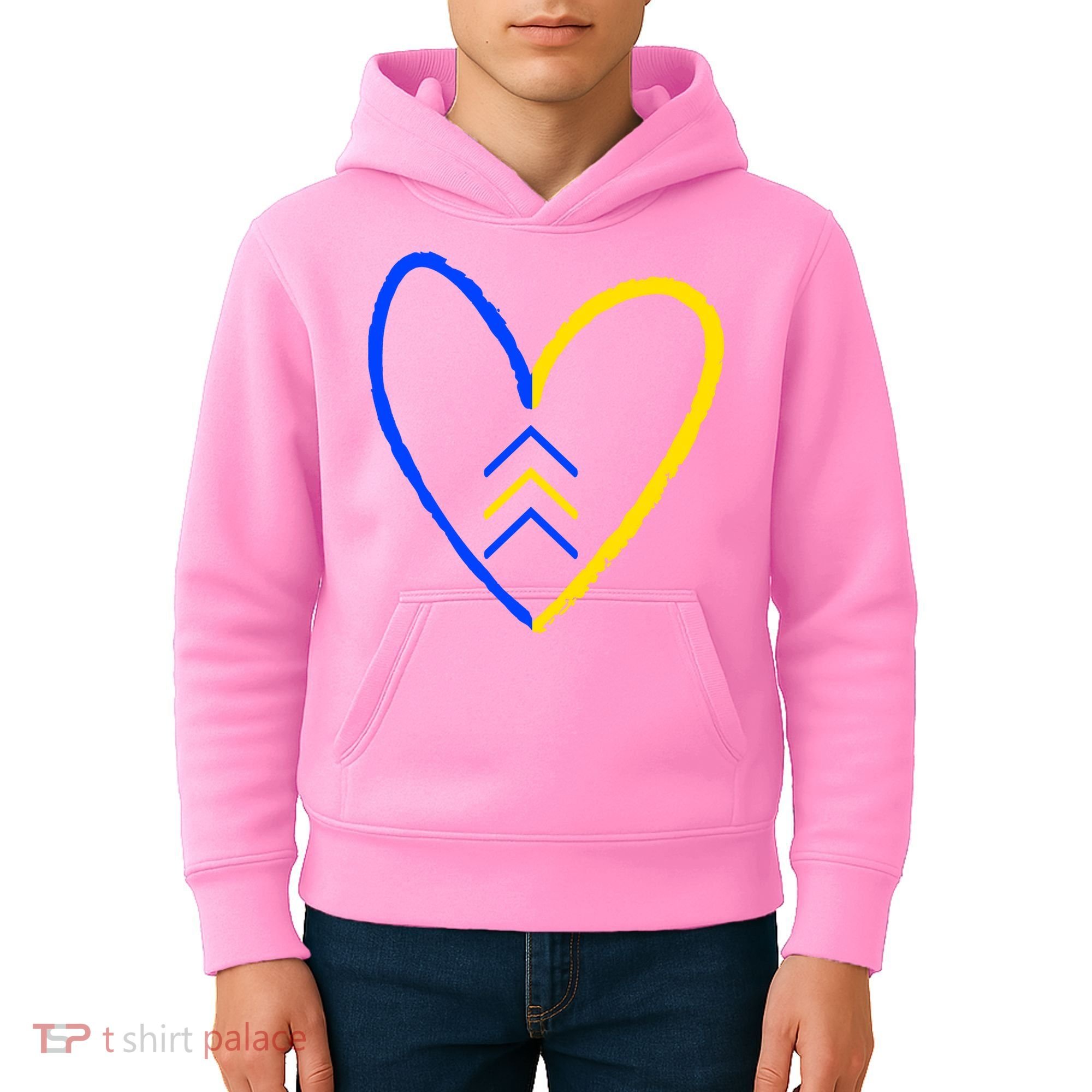 Down Syndrome Heart Arrow Kids Hoodie