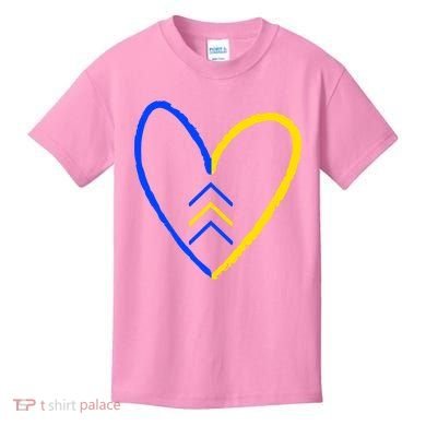 Down Syndrome Heart Arrow Kids T-Shirt