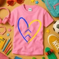Down Syndrome Heart Arrow Kids T-Shirt thumb 3