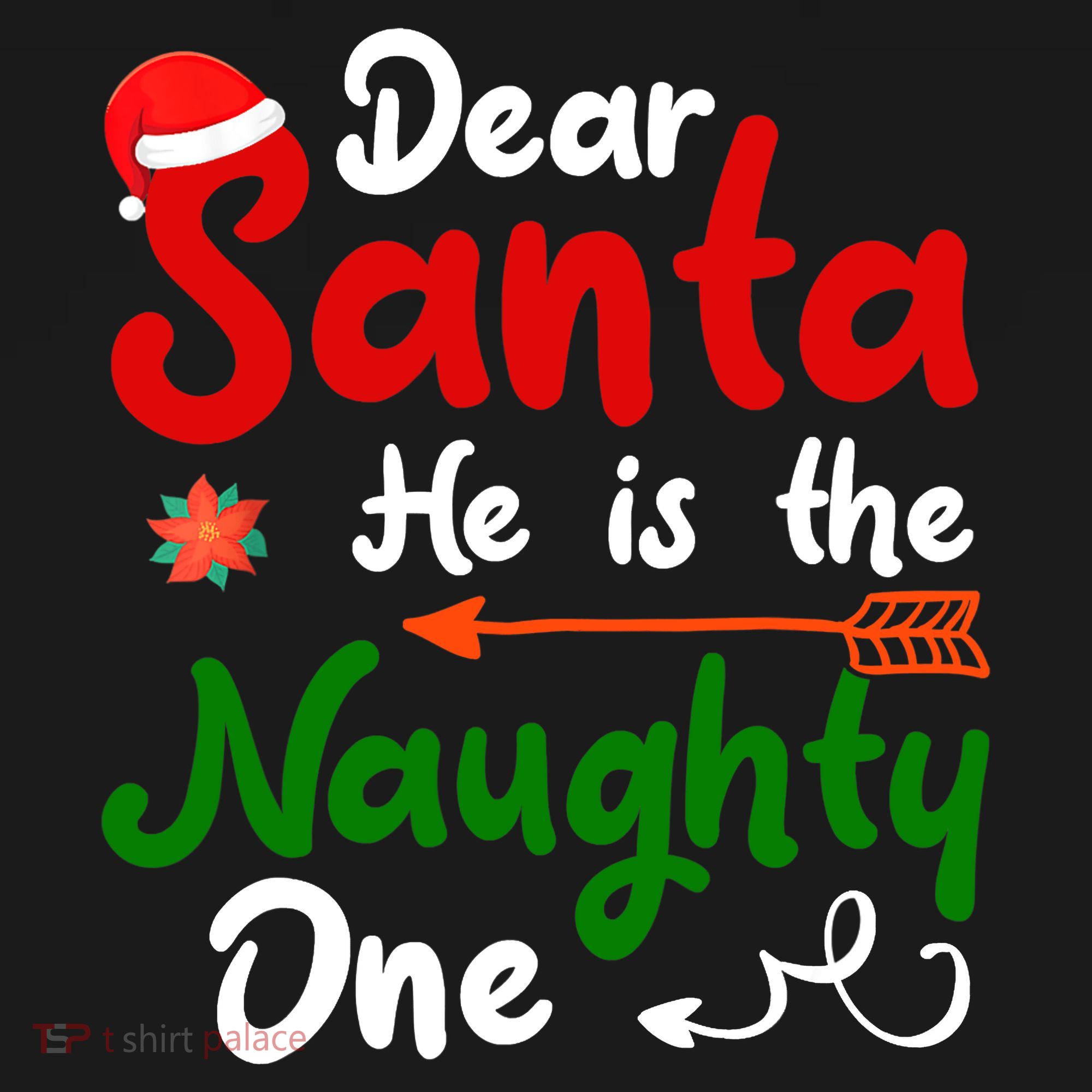 Dear Santa He Is The Naughty One Matching Couples Christmas Women's Hoodie