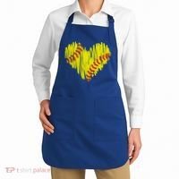 Distressed Softball Heart Apron thumb 2
