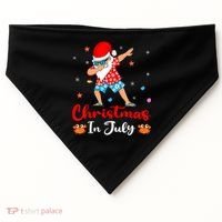 Dabbing Santa Hawaiian Xmas Summer Christmas In July USA-Made Doggie Bandana thumb 0