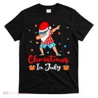 Dabbing Santa Hawaiian Xmas Summer Christmas In July T-Shirt thumb 0