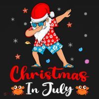 Dabbing Santa Hawaiian Xmas Summer Christmas In July T-Shirt thumb 7