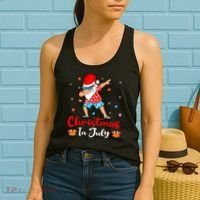Dabbing Santa Hawaiian Xmas Summer Christmas In July Women's Tank Top thumb 2