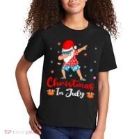 Dabbing Santa Hawaiian Xmas Summer Christmas In July Kids T-Shirt thumb 2