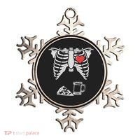 Dad Skeleton Halloween Beer Pizza Funny Pregnancy Couple Ornament thumb 0