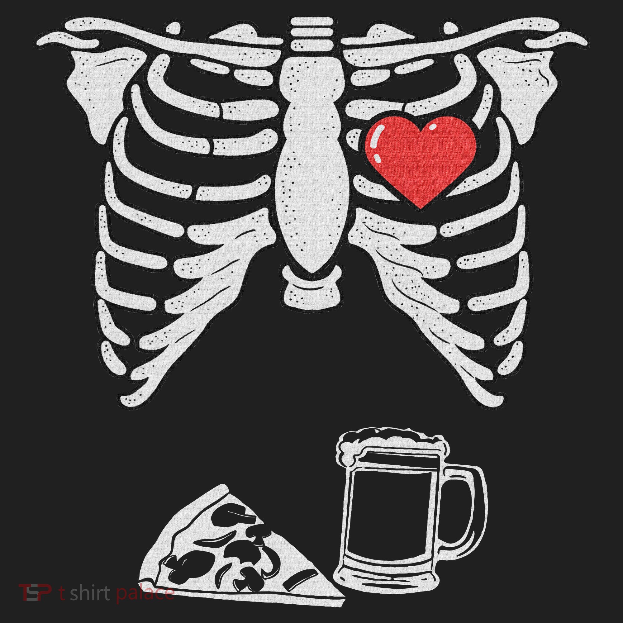 Dad Skeleton Halloween Beer Pizza Funny Pregnancy Couple Hat