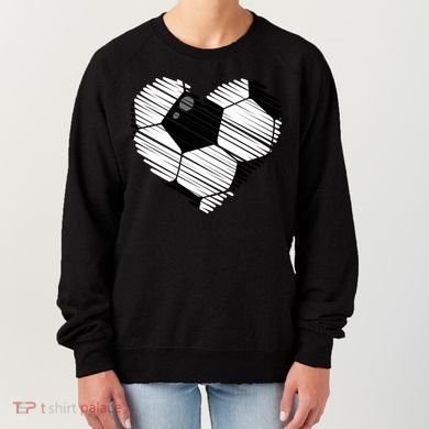 Distressed Soccer Heart Women's Sweatshirt