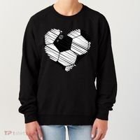 Distressed Soccer Heart Women's Sweatshirt thumb 0