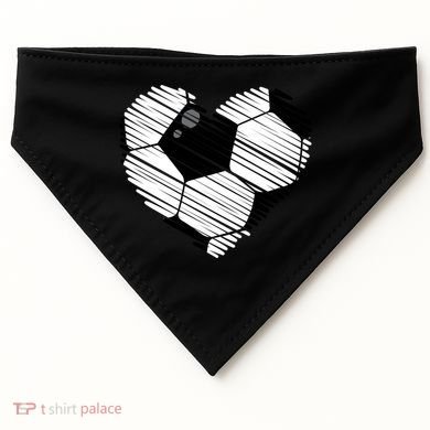 Distressed Soccer Heart USA-Made Doggie Bandana