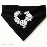 Distressed Soccer Heart USA-Made Doggie Bandana thumb 0