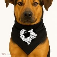 Distressed Soccer Heart USA-Made Doggie Bandana thumb 1