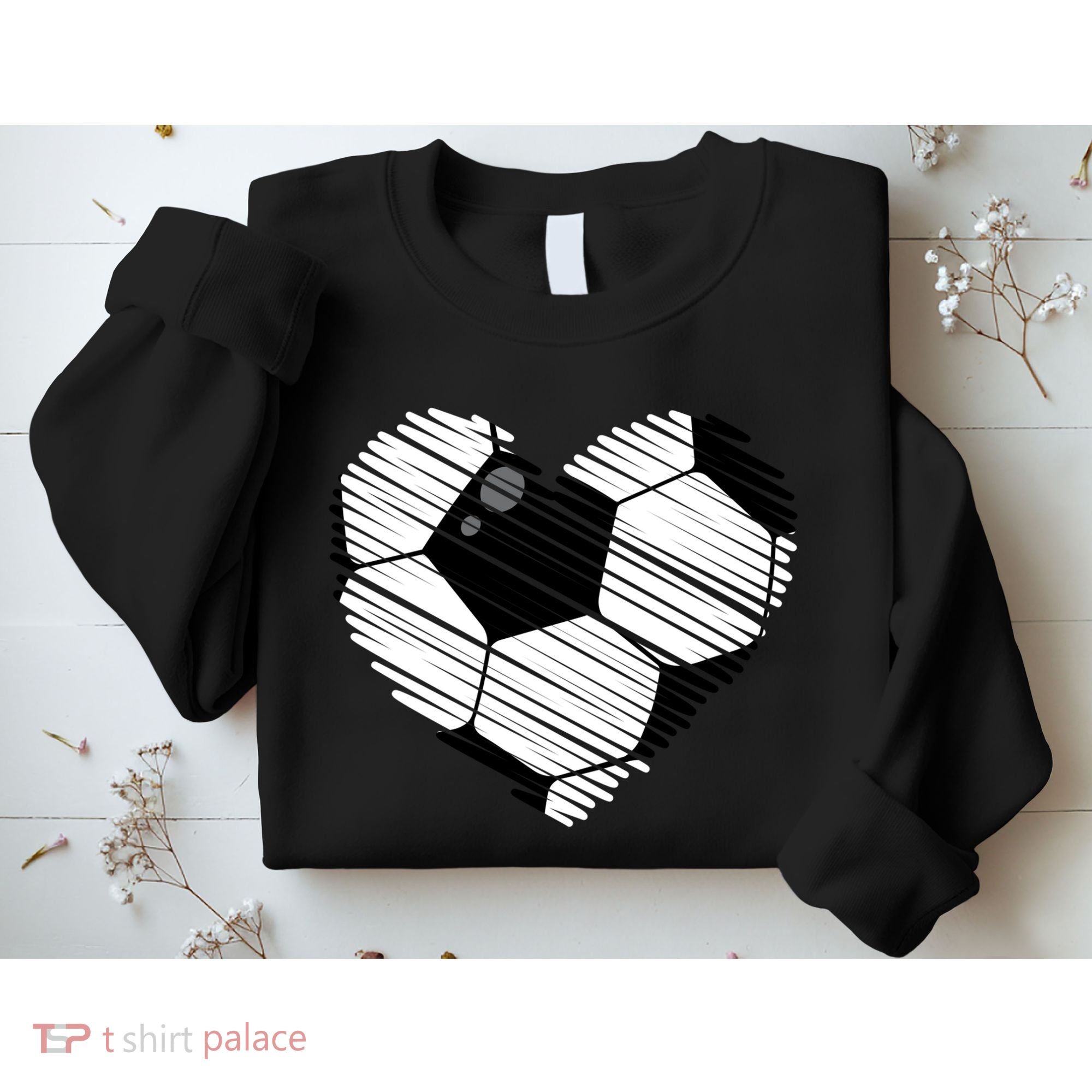 Distressed Soccer Heart Sweatshirt