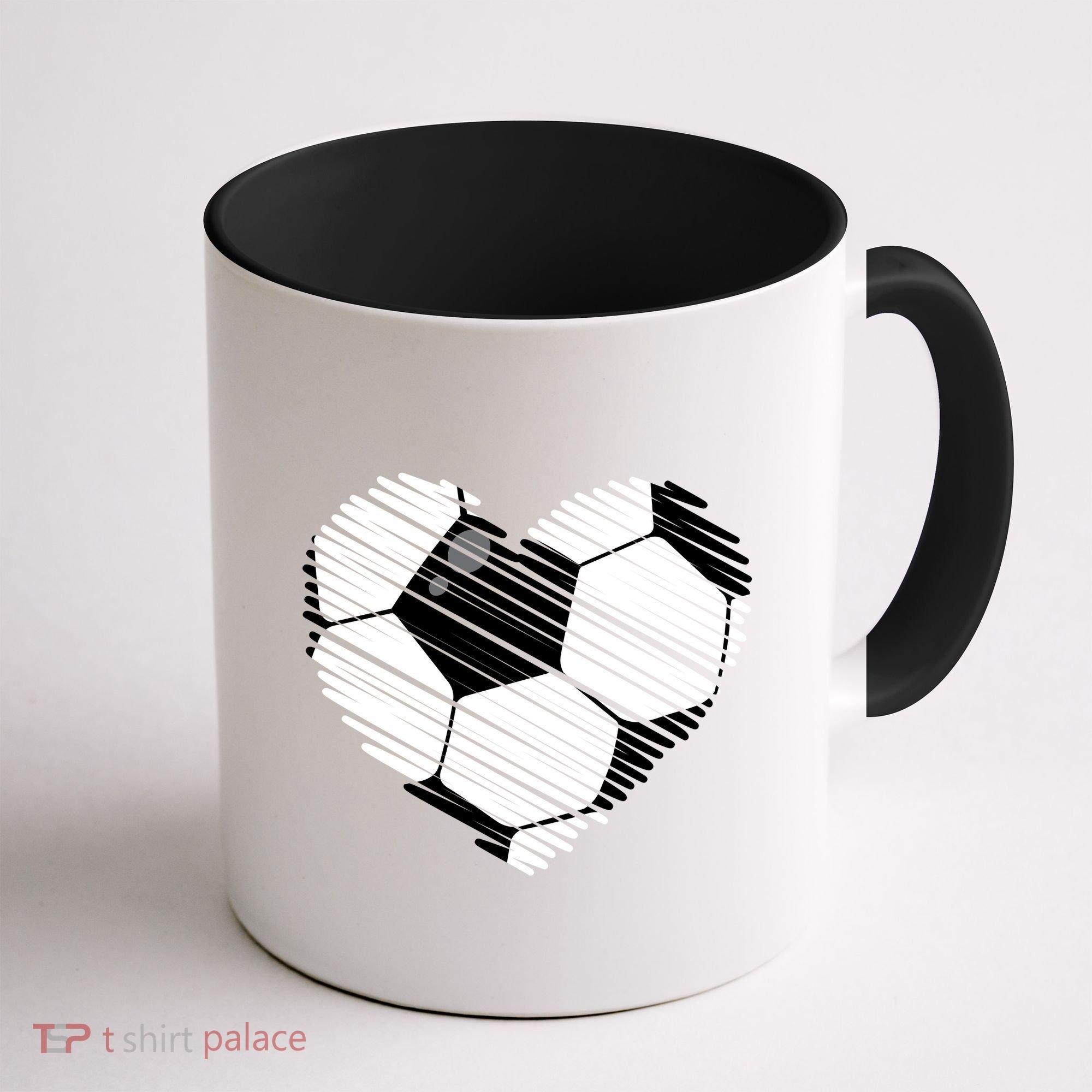 Distressed Soccer Heart Coffee Mug