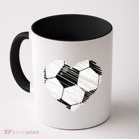 Distressed Soccer Heart Coffee Mug thumb 0