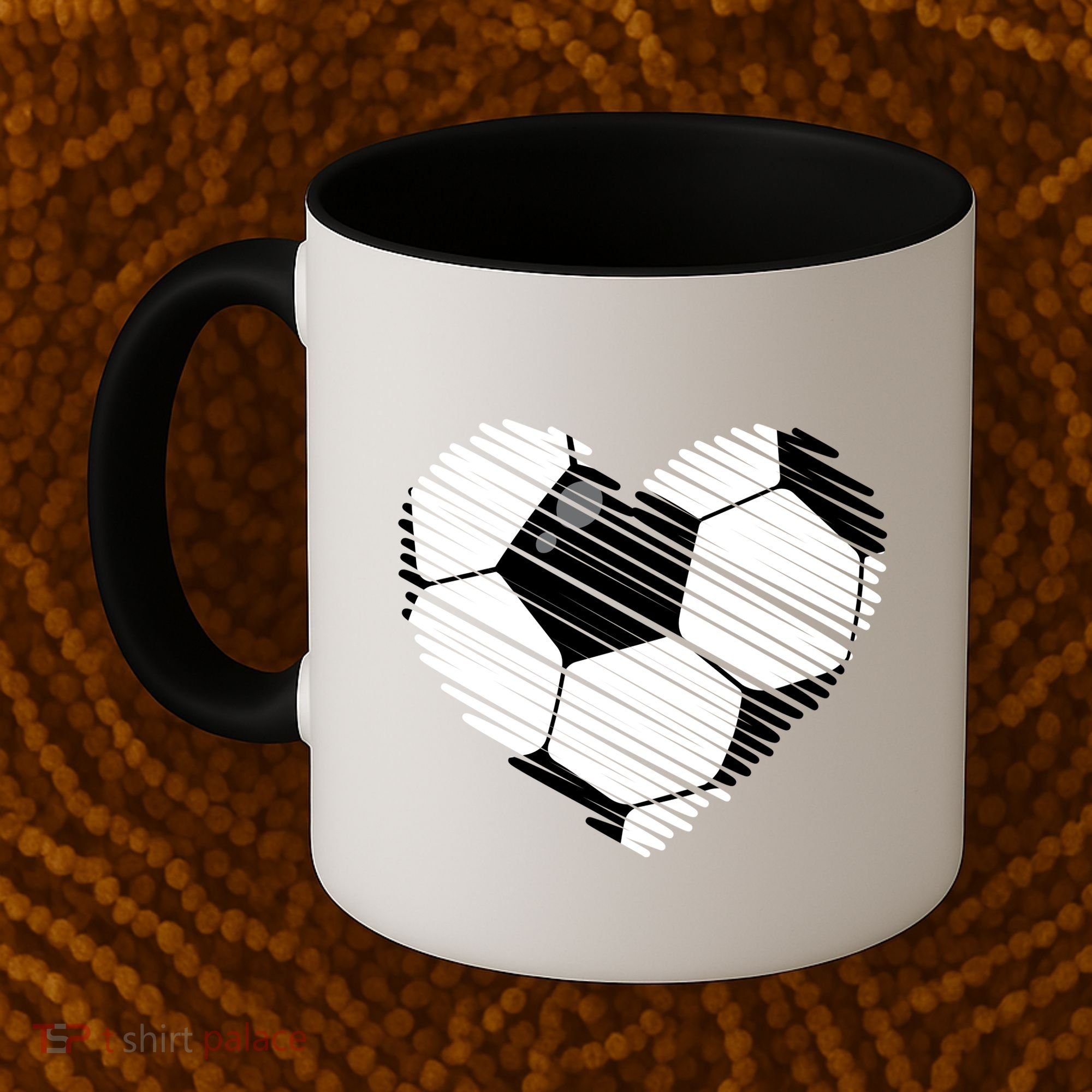 Distressed Soccer Heart Coffee Mug