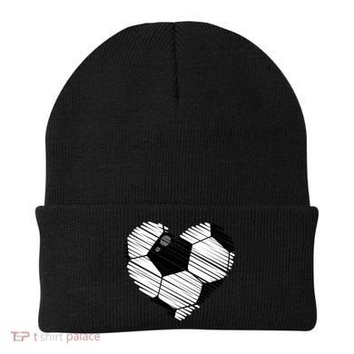 Distressed Soccer Heart Beanie