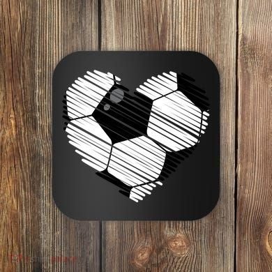 Distressed Soccer Heart Coaster