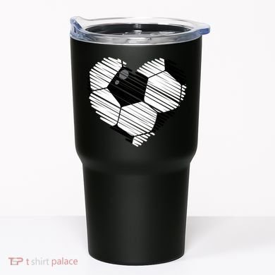 Distressed Soccer Heart Tumbler