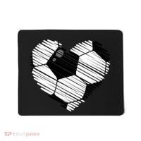 Distressed Soccer Heart Mousepad thumb 0