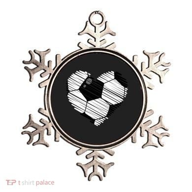 Distressed Soccer Heart Ornament
