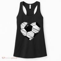 Distressed Soccer Heart Women's Tank Top thumb 0