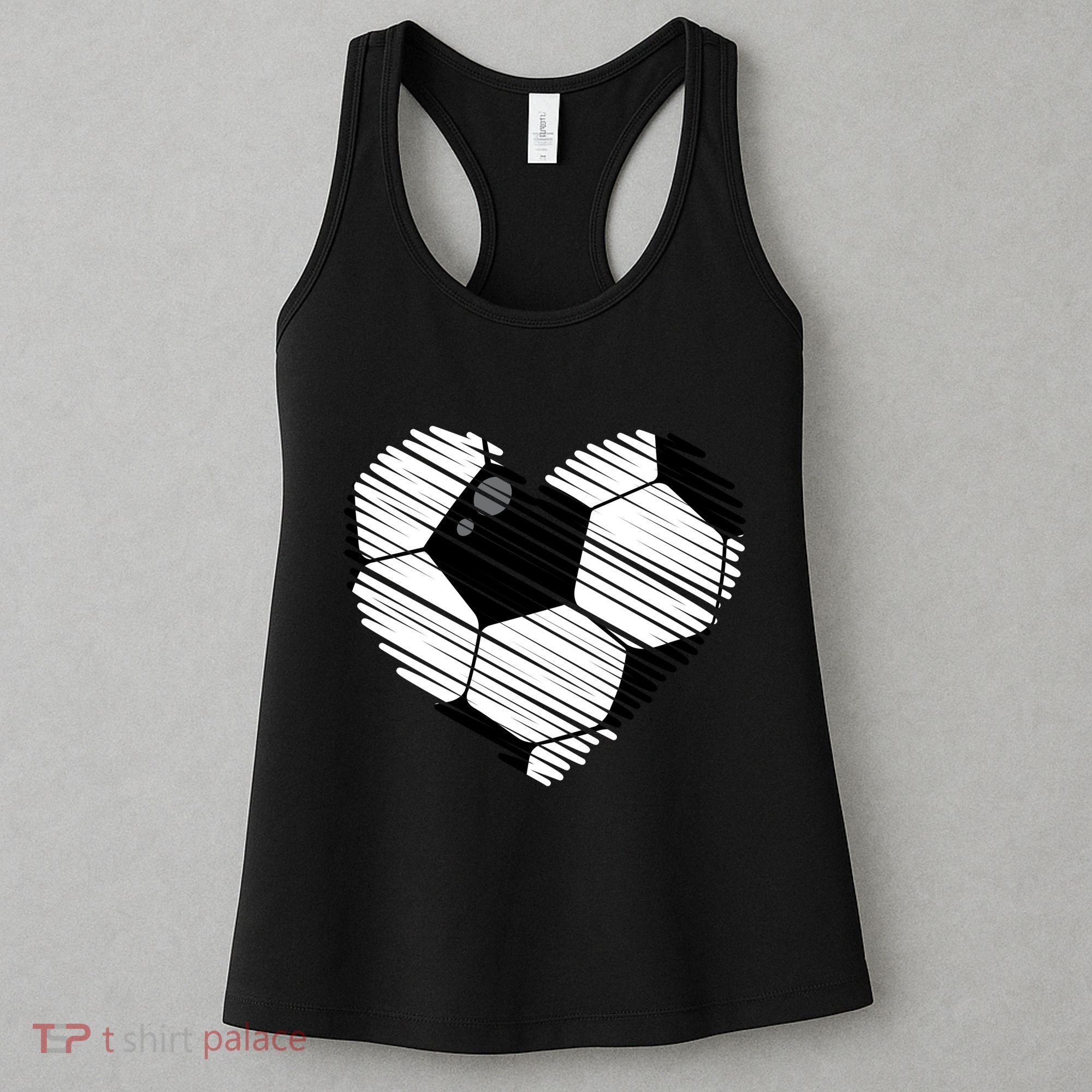 Distressed Soccer Heart Women's Tank Top