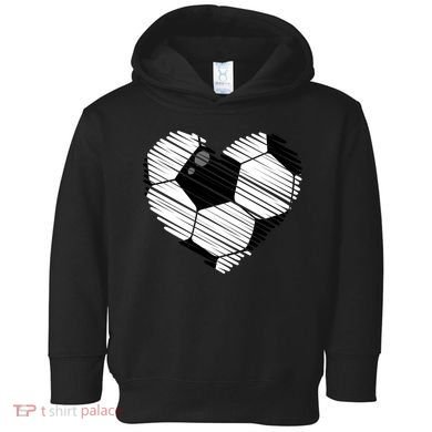 Distressed Soccer Heart Toddler Hoodie
