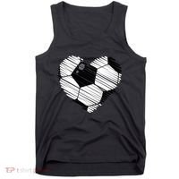 Distressed Soccer Heart Tank Top thumb 0