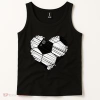 Distressed Soccer Heart Tank Top thumb 2