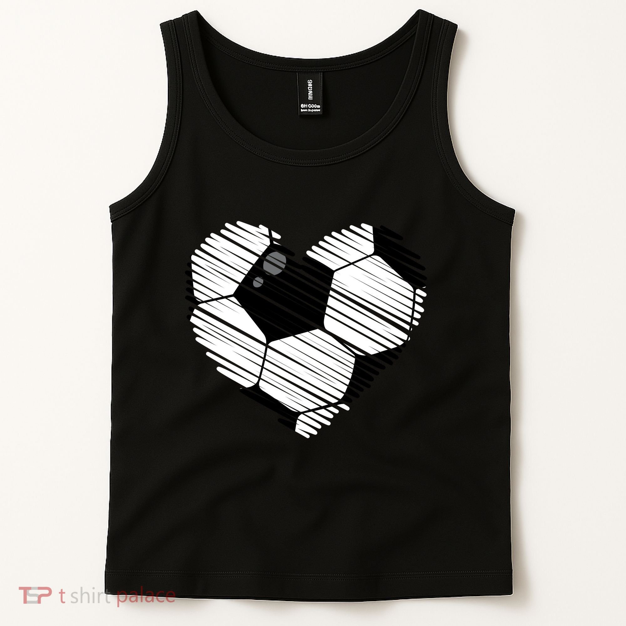 Distressed Soccer Heart Tank Top