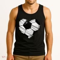 Distressed Soccer Heart Tank Top thumb 3