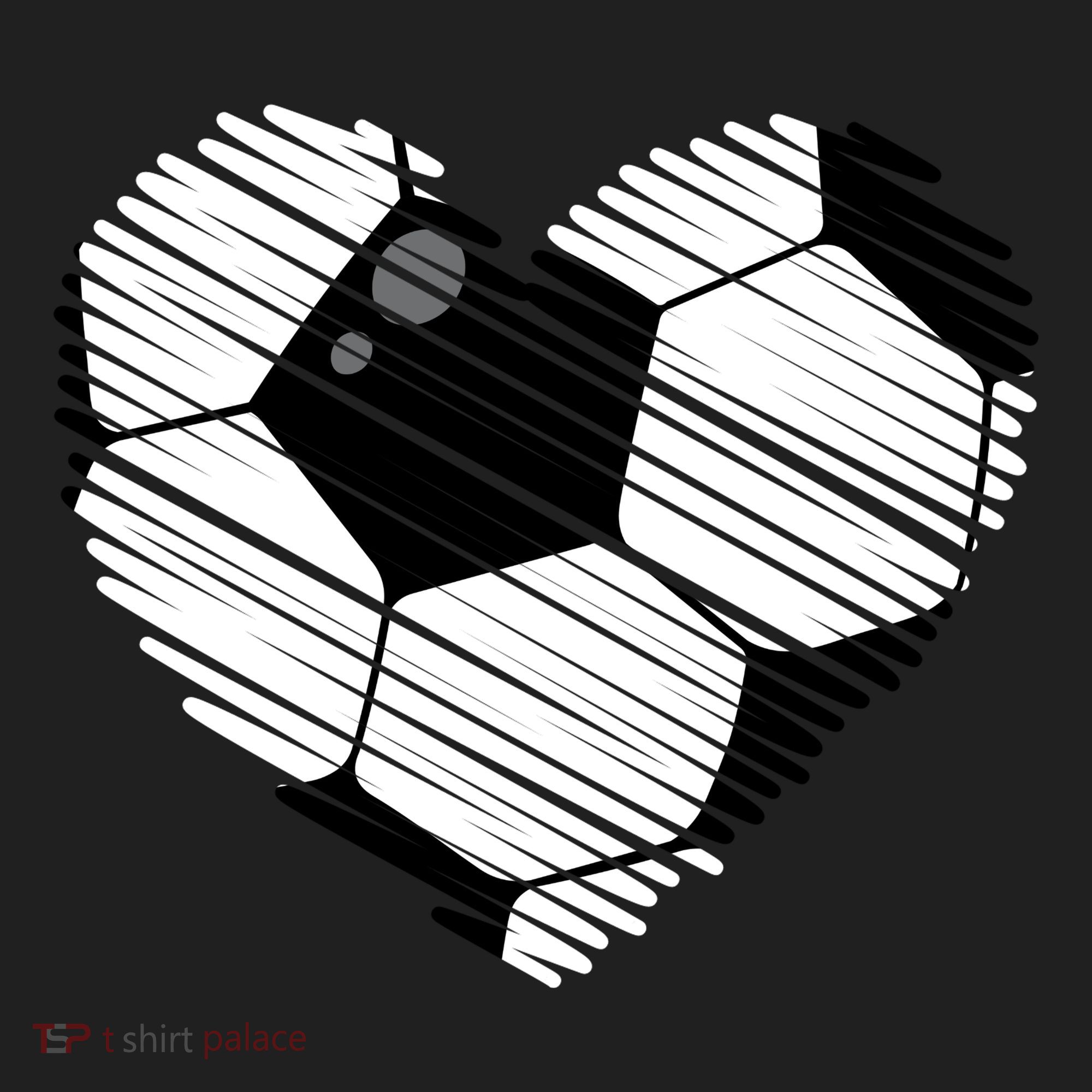 Distressed Soccer Heart Golf Towel