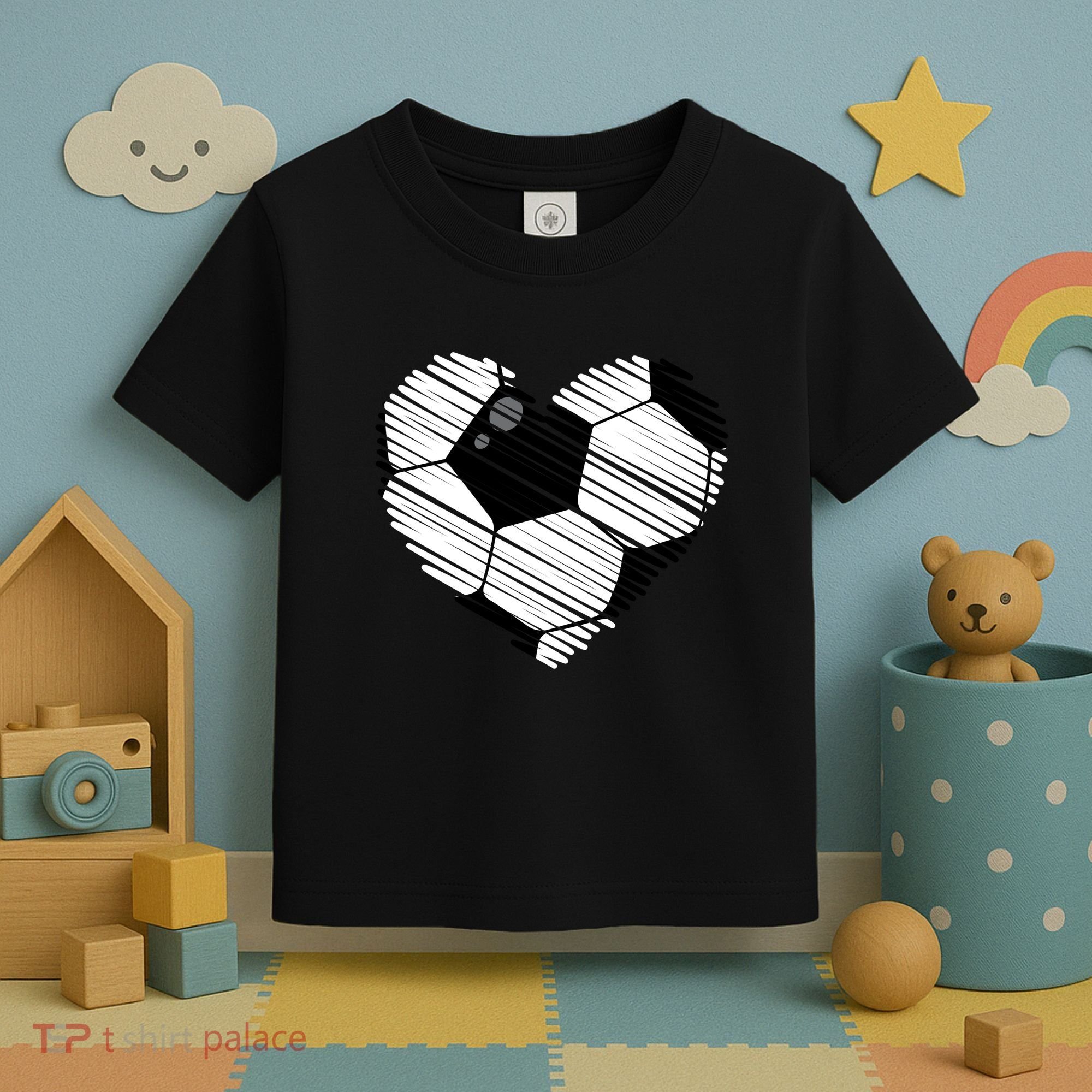 Distressed Soccer Heart Toddler T-Shirt